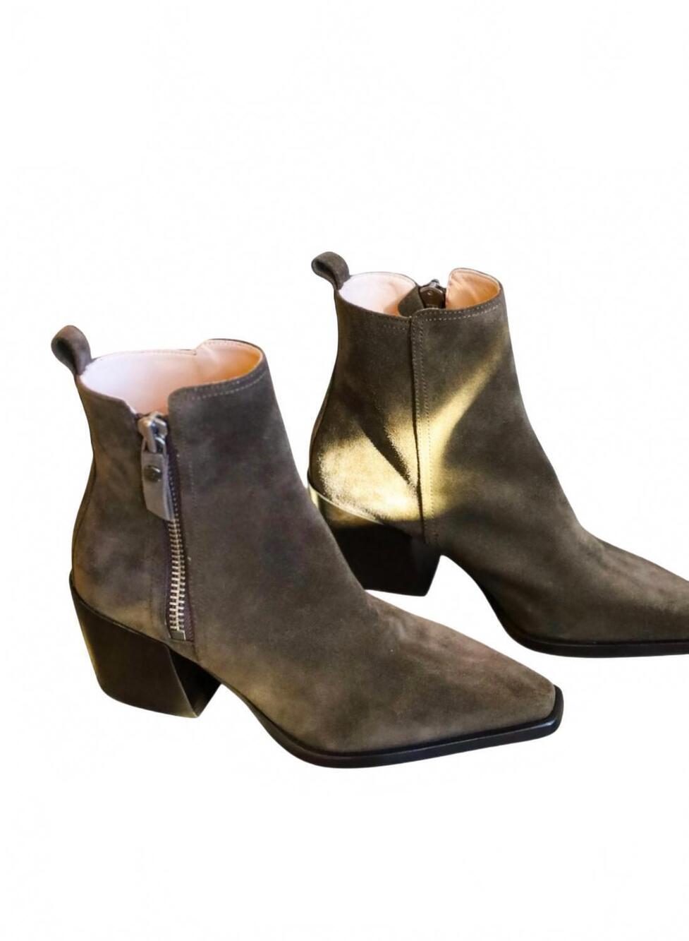 NEW AGL women's abigail ankle booties in forest